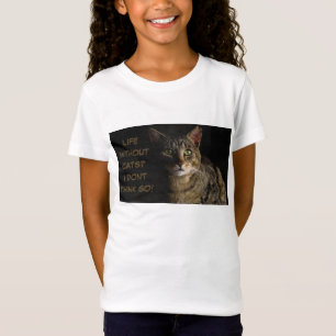 Camiseta Vida sem gatos? Acho que não! Costumar engraçado