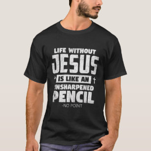 Camiseta Vida sem Jesus Engraçado Fé Religiosa Cristã