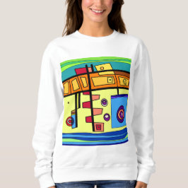 Camiseta Vida Submarina Laranja Amarelo Azul Verde