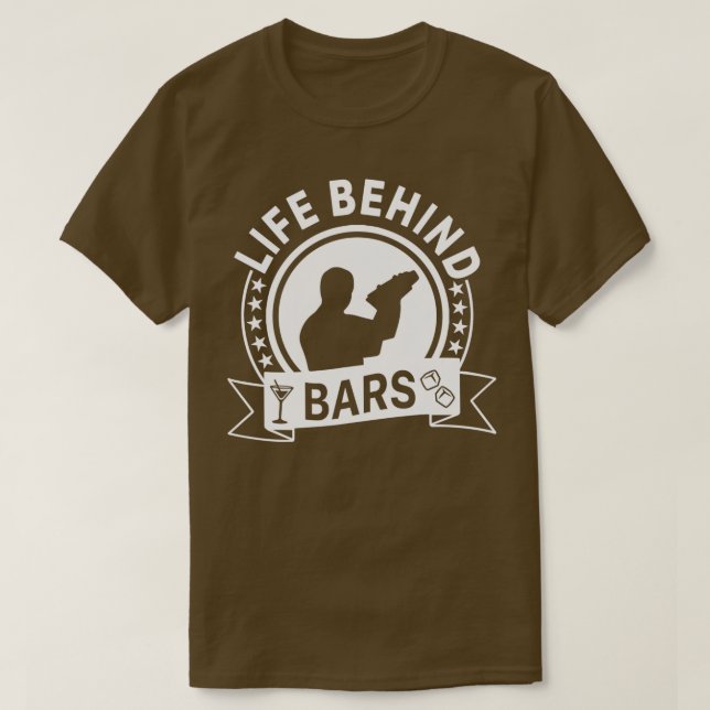 CAMISETA VIDA ÚTIL DA BARTENDER ATRÁS DOS BARES 7 (Frente do Design)