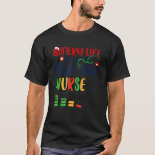 Camiseta Vida útil da bateria de uma enfermeira do turno da