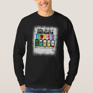 Camiseta Vida útil da bateria descolorida de uma professora
