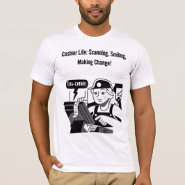 Camiseta vida útil da caixa: digitalização, sorriso, mudanç