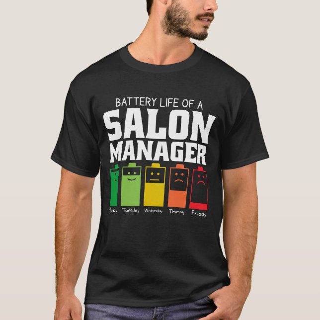 Camiseta Vida Útil de um Gerente de Salão (Frente)