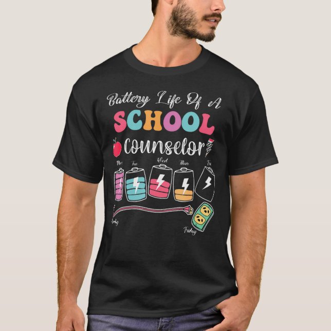 Camiseta Vida Útil De Um Orientador Escolar De Volta (Frente)