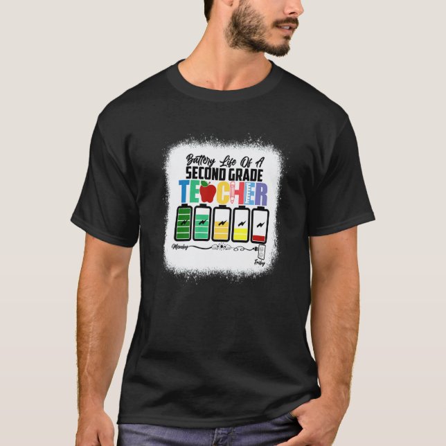 Camiseta Vida útil de um professor da segunda série primeir (Frente)