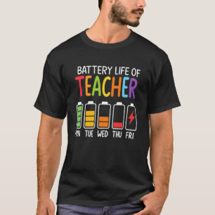 Camiseta Vida útil de uma professora aplicativo engraçado p