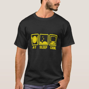 Camiseta Vida útil do CÓDIGO SONO EAT de um programador pre