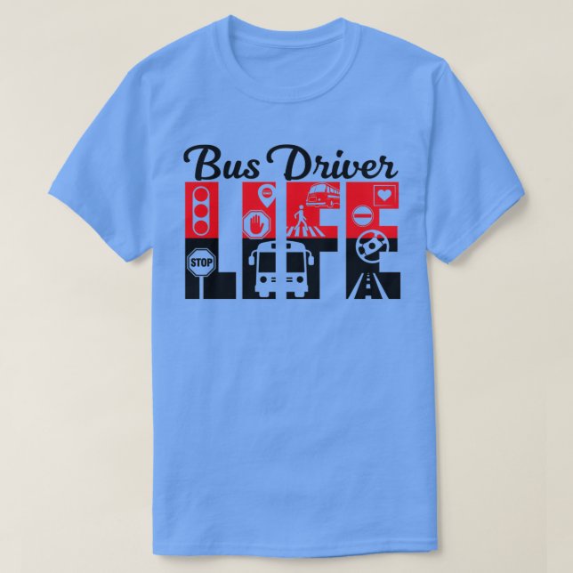 Camiseta Vida útil do driver de barramento 7 (Frente do Design)