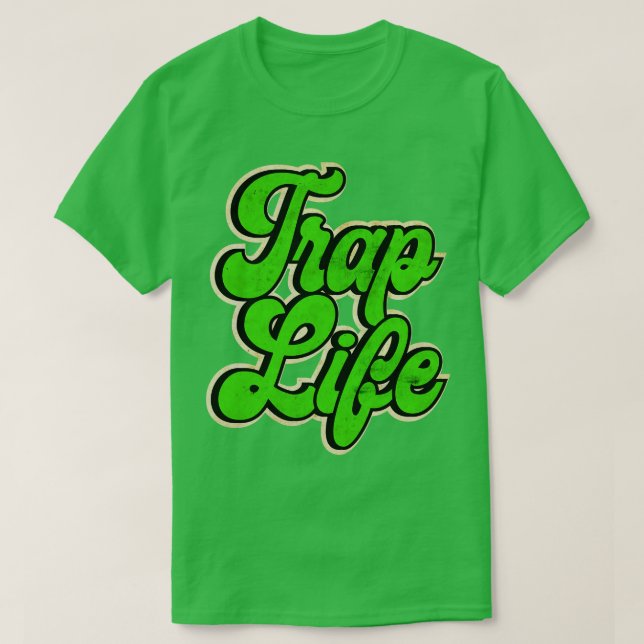 Camiseta Vida útil do Trap Musical Verde (Frente do Design)