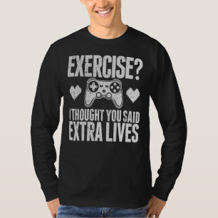 Camiseta Vidas Extra Controlador de Jogo de Vídeo Retroviso