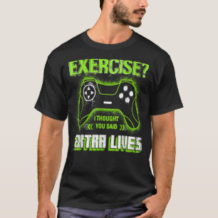 Camiseta Vidas Extra Controlador de Jogo de Vídeo Retroviso