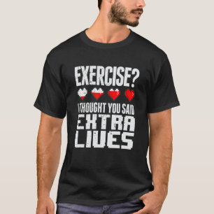 Camiseta Vidas Extra Controlador de Jogo de Vídeo Retroviso