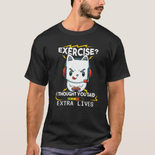 Camiseta Vidas Extra Controlador de Vídeo de Jogo Retroativ