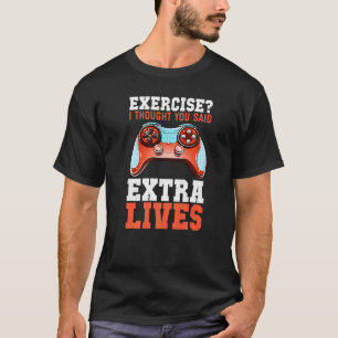 Camiseta Vidas Extra Controlador de Vídeo de Jogo Trazer Ga