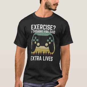 Camiseta Vidas Extra Controlador de Vídeo de Jogo Trazer Ga