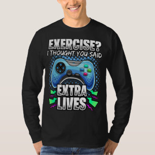 Camiseta Vidas Extra Controlador de Vídeo de Jogo Trazer Ga