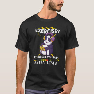Camiseta Vidas Extras Controle de Videogame Panda de Jogos