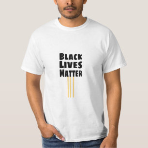 Camiseta Vidas Negras importam BLM três faixas amarelas