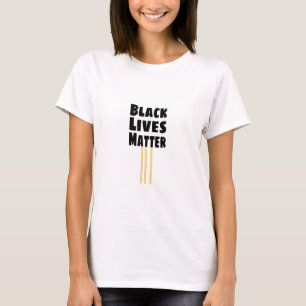 Camiseta Vidas Negras importam BLM três faixas amarelas