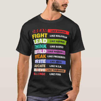Camiseta Vidas Negras S Líderes Negros Mês da História Negr