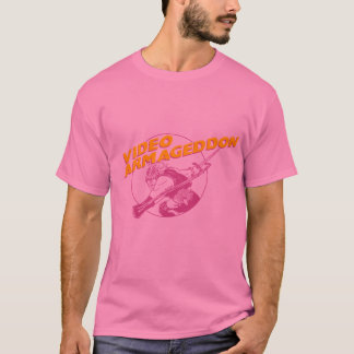 Camiseta Video Armageddon - Mens Rosa dos 80