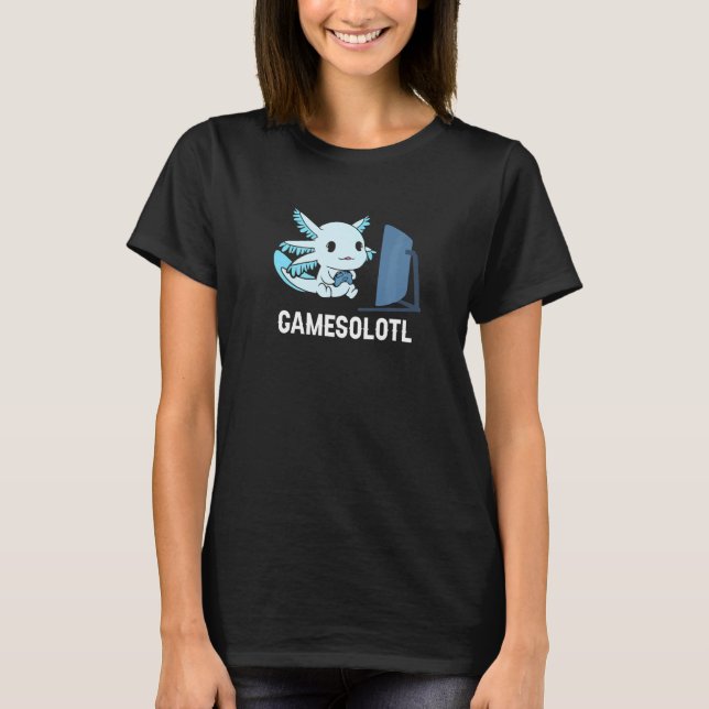 Camiseta Vídeo Axolotl da controladora de jogos Axolotl (Frente)