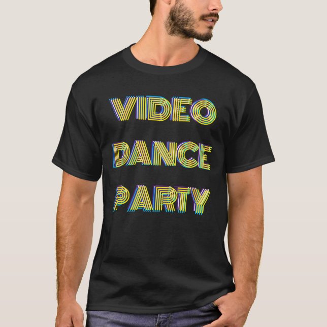 Camiseta VIDEO DANCE PARTITY MERCH T Shirt Básico Escuro (Frente)