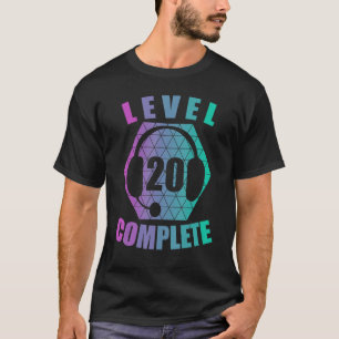 Camiseta Vídeo de console de jogos para jogos com 20 Birthd
