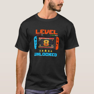 Camiseta Vídeo de Criança de Aniversário do 8 Anos de Idade