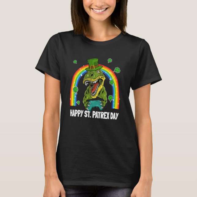 Camiseta Vídeo de Hat do Dinossaur Leprechaun, Rua Feliz, D (Frente)