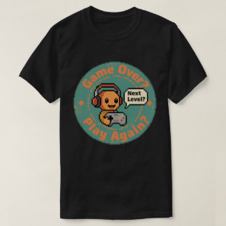 Camiseta Vídeo de Jogo de Arte em Pixel Simples Citação "Jo