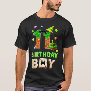 Camiseta Vídeo de Menino de 11 Anos de Idade Jogo de Pixel 