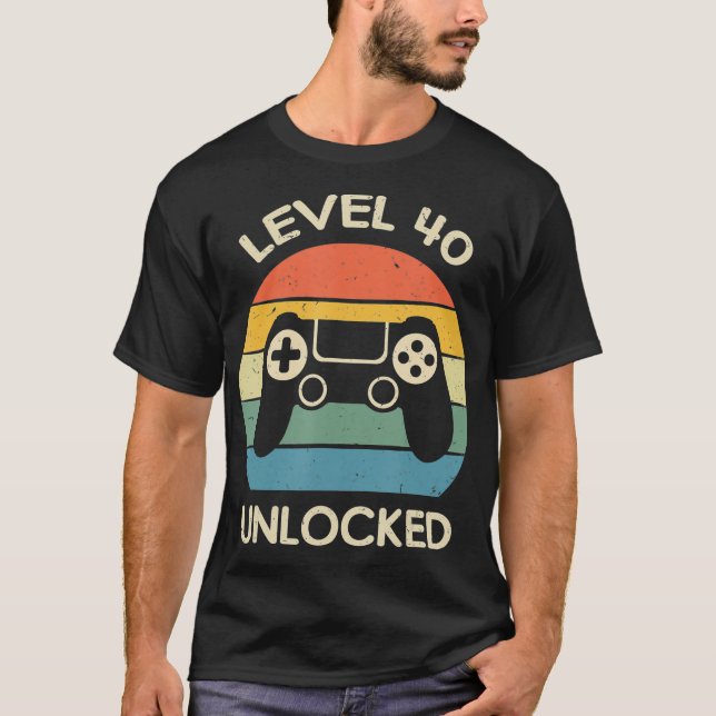 Camiseta Vídeo de oferta de aniversário de jogos do Nível 4 (Frente)