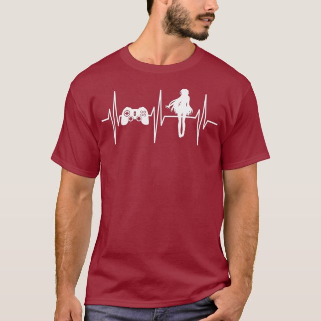 Camiseta Vídeo de pulsação com animação de game anime de so (Frente)