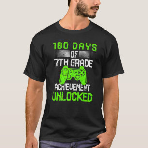 Camiseta vídeo do 100º dia gamer 100 dias do 7º ano desbloq