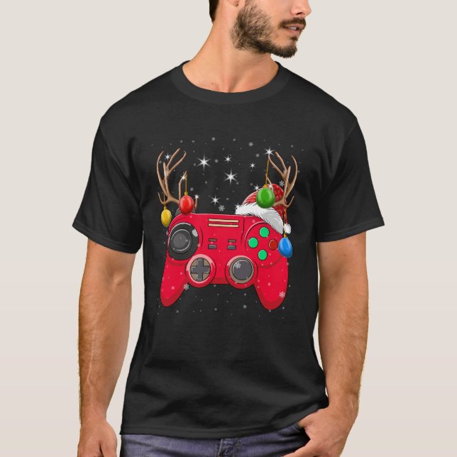 Camiseta Vídeo do Controlador de Árvore de Natal Jogador (Frente)