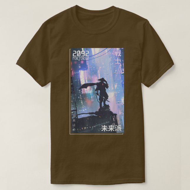 Camiseta Vídeo do guerreiro estético japonês Samurai  (Frente do Design)