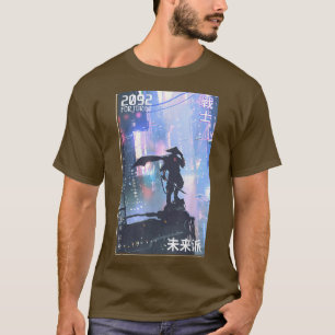 Camiseta Vídeo do guerreiro estético japonês Samurai