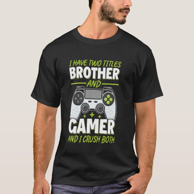Camiseta Vídeo Engraçado de Jogos para Rapazes e Raparigas  (Frente)