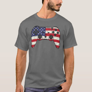Camiseta Video Game 4 de Julho Bandeira Americana Jogos Gam