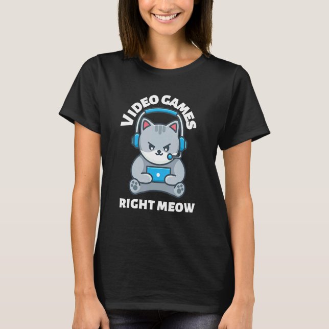Camiseta Video Game Agora Gato Meme de Gato (Frente)