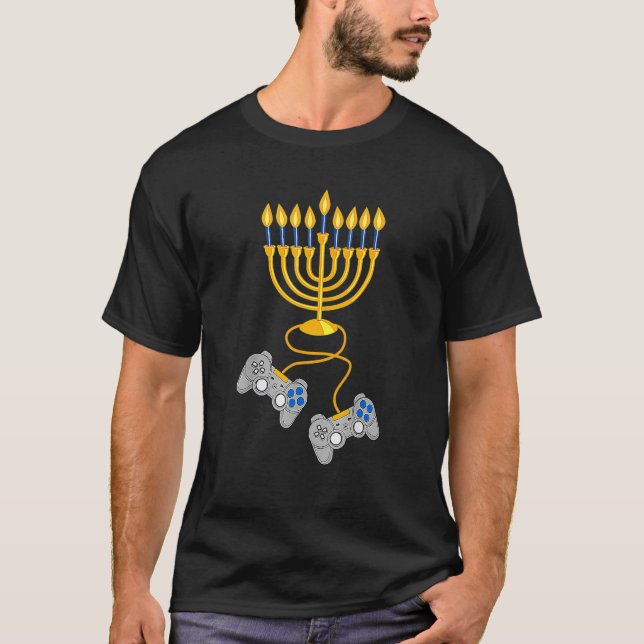 Camiseta Video Game Controller Chanukah 2022 Hanukkah Menor (Frente)