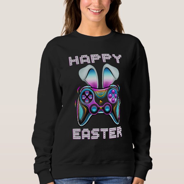 Camiseta Video Game Easter Bunny Gaming Controller Gamer Bo (Frente)