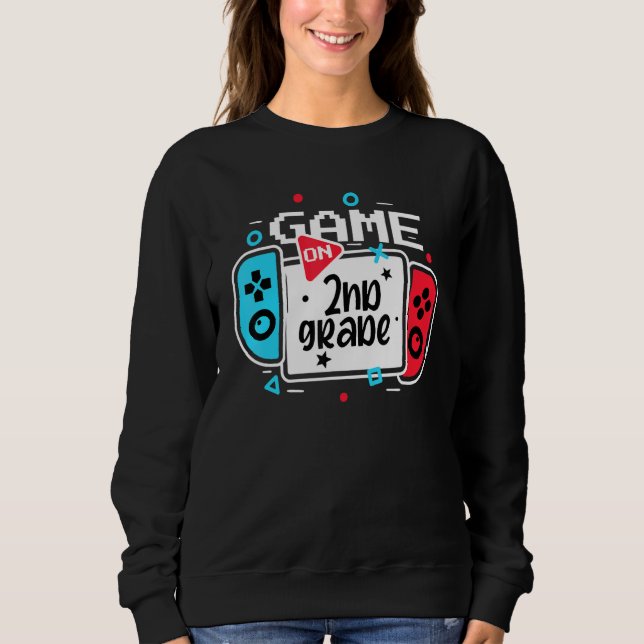 Camiseta Video Game On 2nd Grade Cool Kids Team Second Back (Frente)