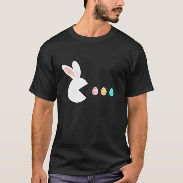 Camiseta Video Game Rabbit Bunny Eggs Easter Gamer Kids Boy (Frente)