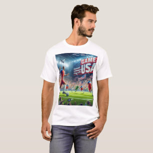 CAMISETA VIDEO GAME USA WORLD CUP ON WHITE