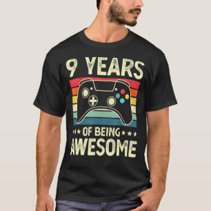 Camiseta Vídeo Gamer 9 Anos de Idade Naquele Aniversário