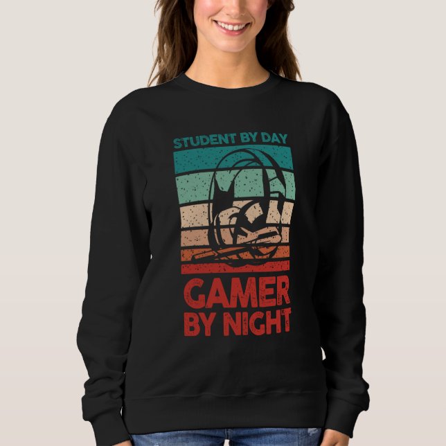 Camiseta Video Gamer Gaming Student By Day Gamer By Night (Frente)