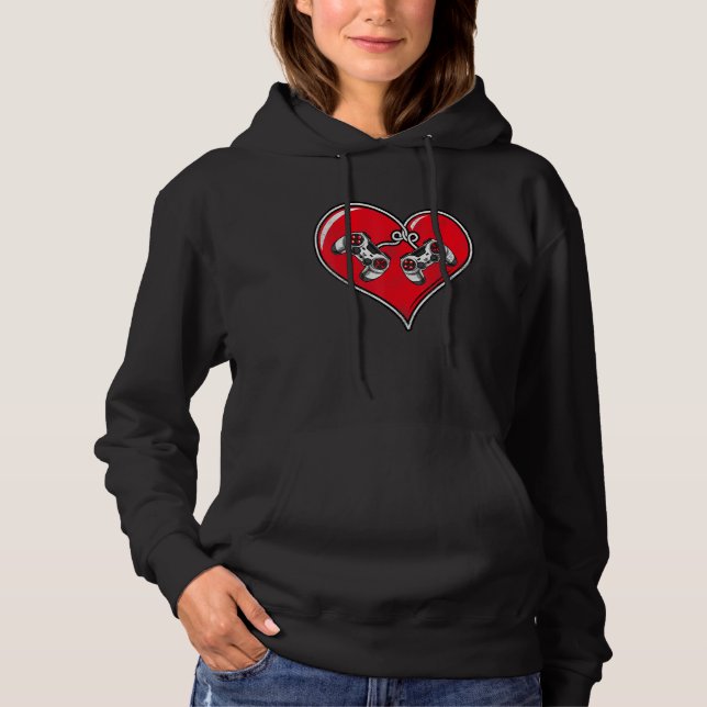 Camiseta Video Gamer Heart Controller Valentine's Day (Frente)
